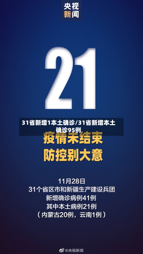 31省新增1本土确诊/31省新增本土确诊95例-第3张图片