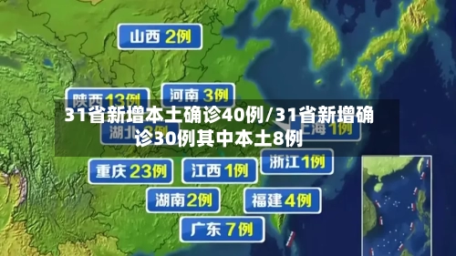 31省新增本土确诊40例/31省新增确诊30例其中本土8例