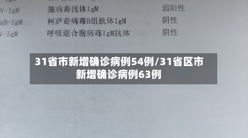 31省市新增确诊病例54例/31省区市新增确诊病例63例-第3张图片
